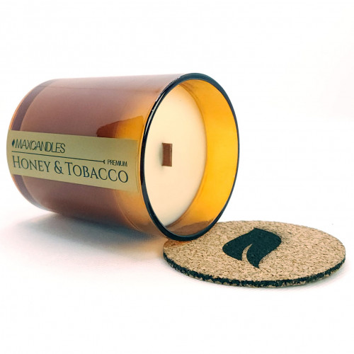 Lumanare Parfumata Tabac si Miere MAXCANDLES Negru 150 g / 5.3 oz