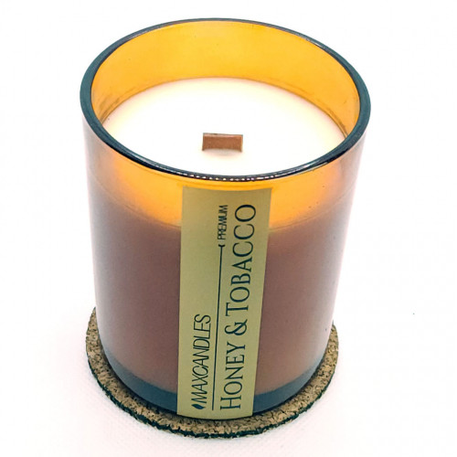 Lumanare Parfumata Tabac si Miere MAXCANDLES Negru 150 g / 5.3 oz