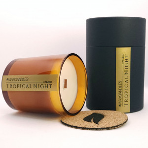 Lumanare Parfumata Noapte Tropicala MAXCANDLES Negru 220 g / 7.8 oz