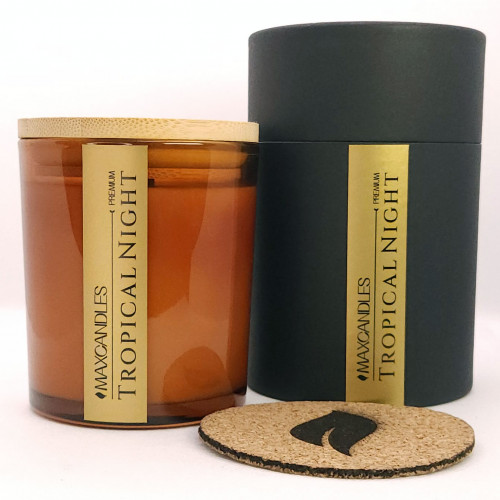 Lumanare Parfumata Noapte Tropicala MAXCANDLES Negru 220 g / 7.8 oz
