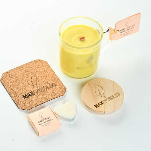 Lumanare Parfumata Tabac si Rom MAXCANDLES Acasă 170 g / 6 oz