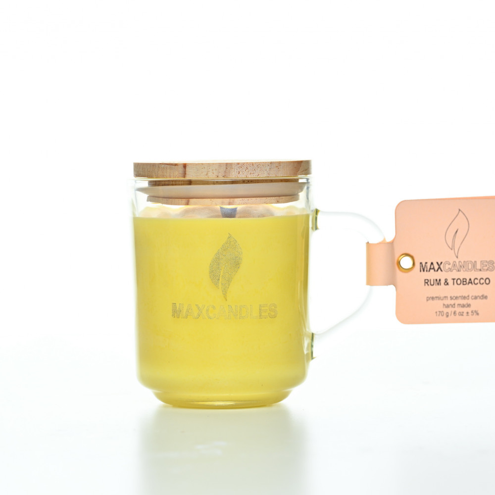 Lumanare Parfumata Tabac si Rom MAXCANDLES Acasă 170 g / 6 oz
