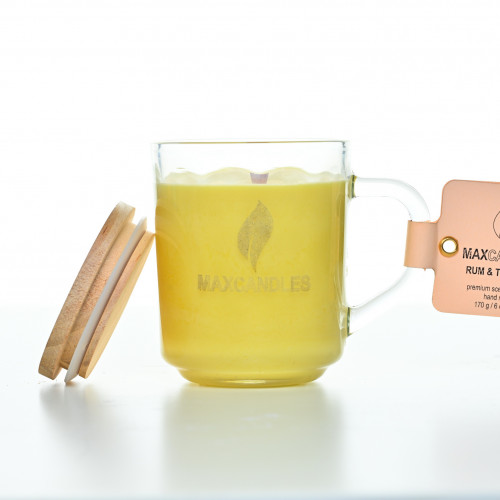 Lumanare Parfumata Tabac si Rom MAXCANDLES Acasă 170 g / 6 oz
