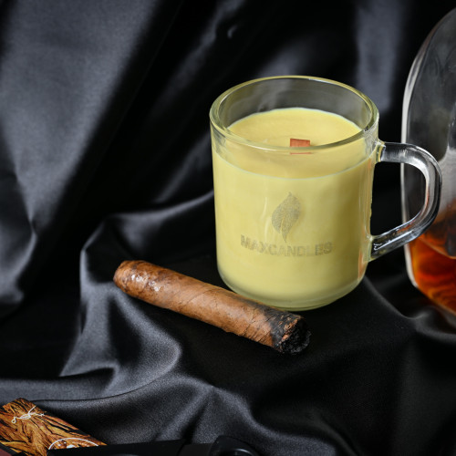 Lumanare Parfumata Tabac si Rom MAXCANDLES Acasă 170 g / 6 oz